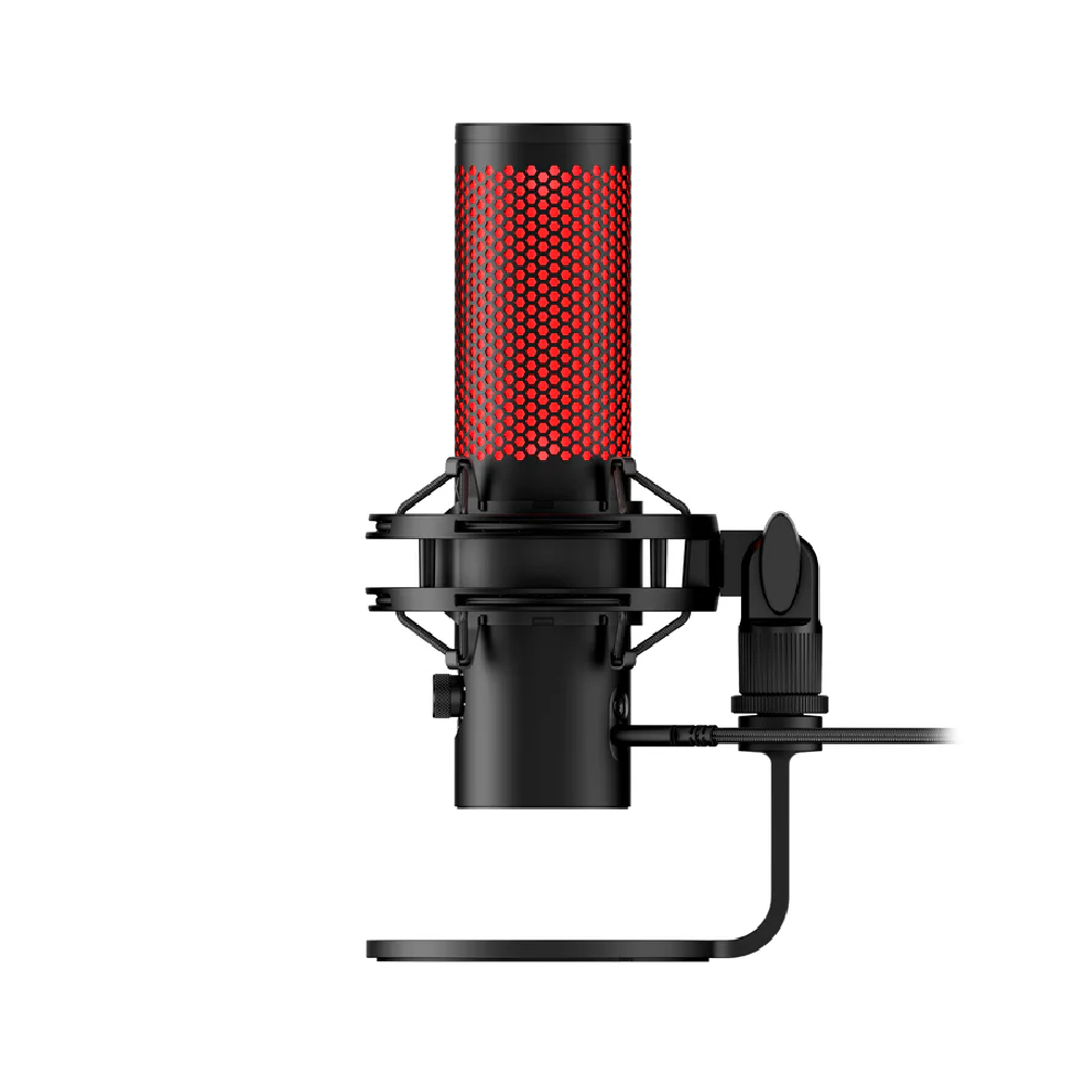 HyperX QuadCast 2 – USB Microphone for Gaming, Streaming and Podcasting, with On-Board Controls, LED Lighting, Removable Shock Mount, PC, Mac, PS5, PS4, USB-C - Black