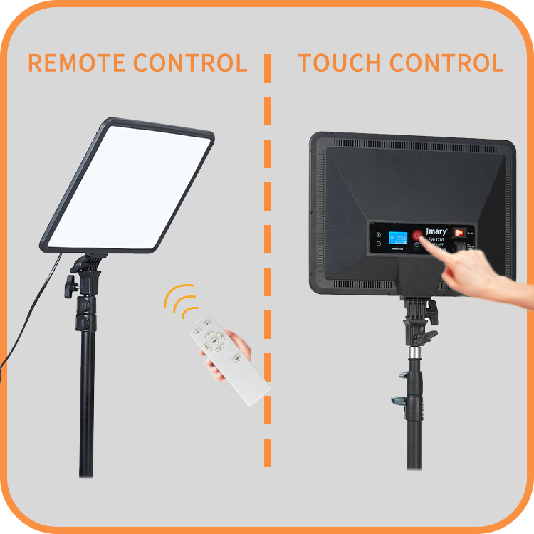 JMARY FM-17RS 17-inch Touch Control Dimmable LED Panel Light with MT-75 Tripod