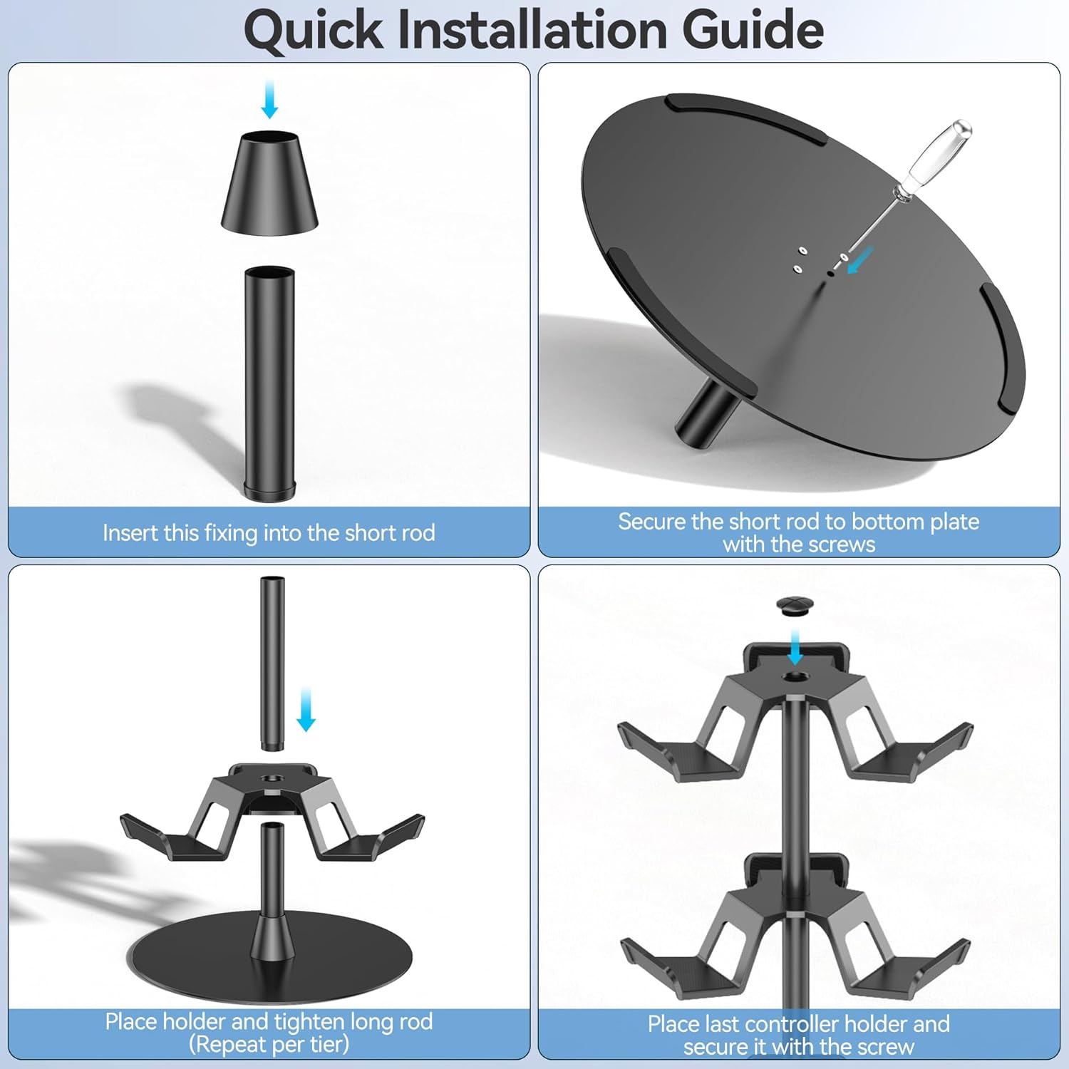 Oivo Universal Desk Stand For Controllers, Headset & Accessories -  3 Tiers