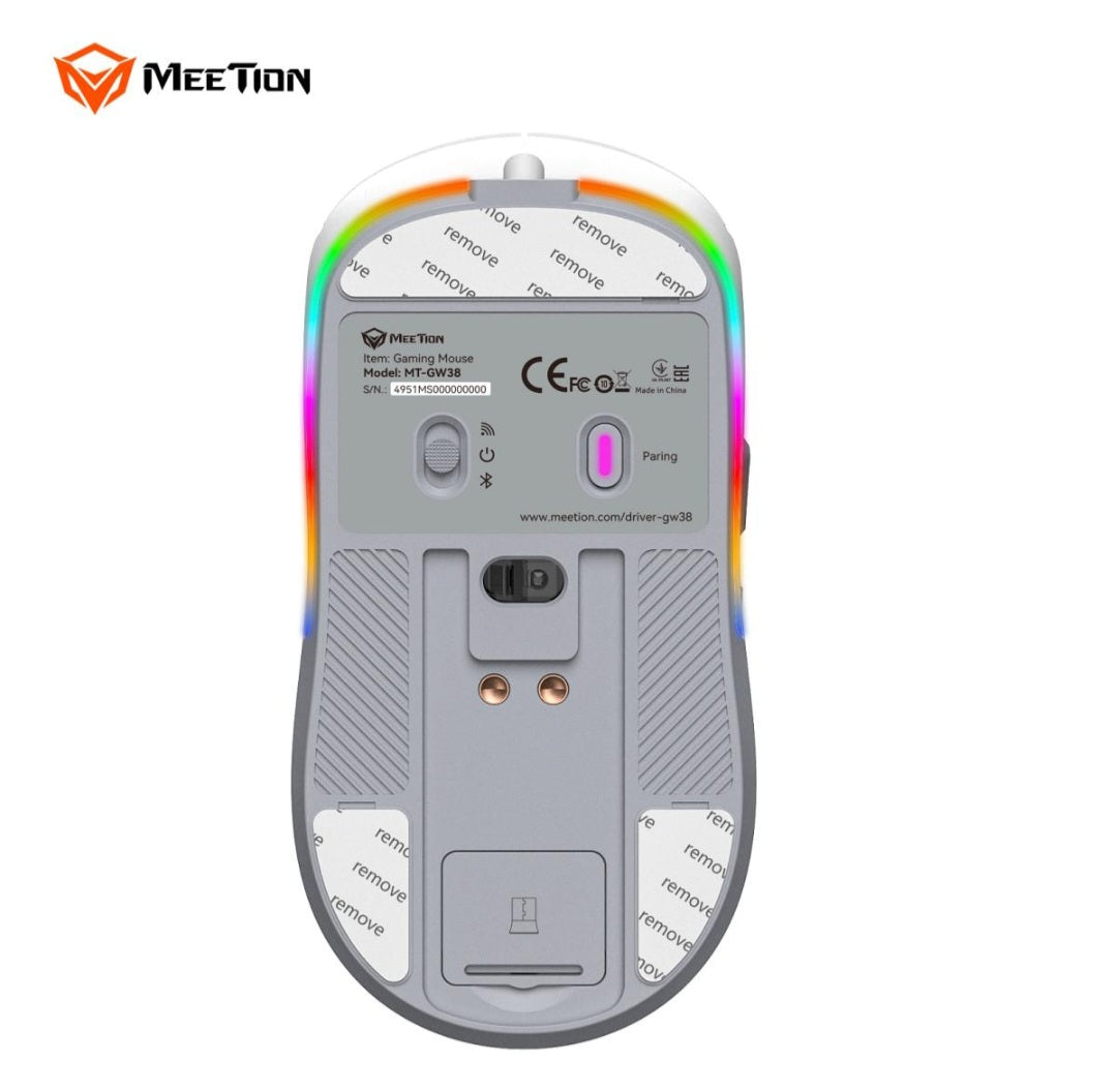 Meetion GW38 Wireless Tri-Mode Mouse with Magnetic Charging Dock
