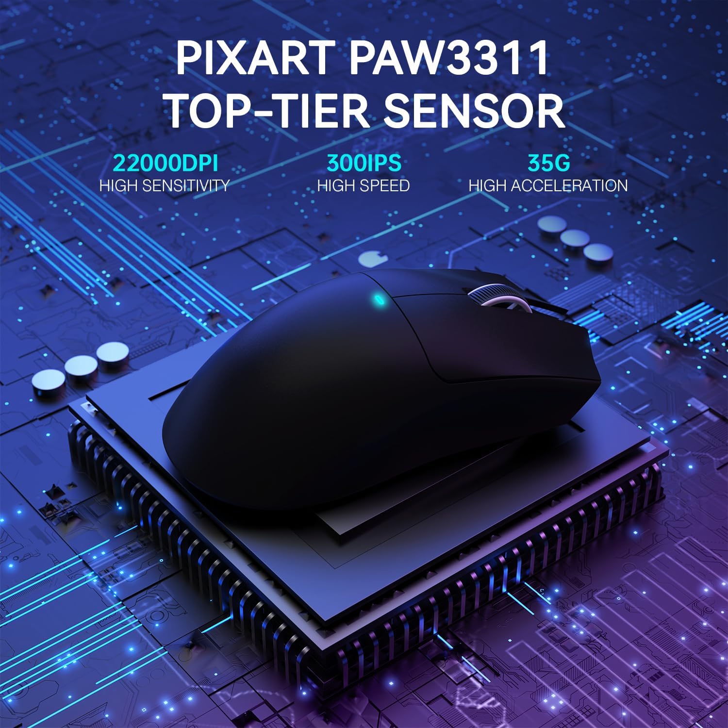 ATTACK SHARK X11 Tri-Mode Wired/Wireless Gaming Mouse