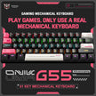 Onikuma G55 61-Keys RGB Wired Mechanical Gaming Keyboard Black (Tea Axis Switch)