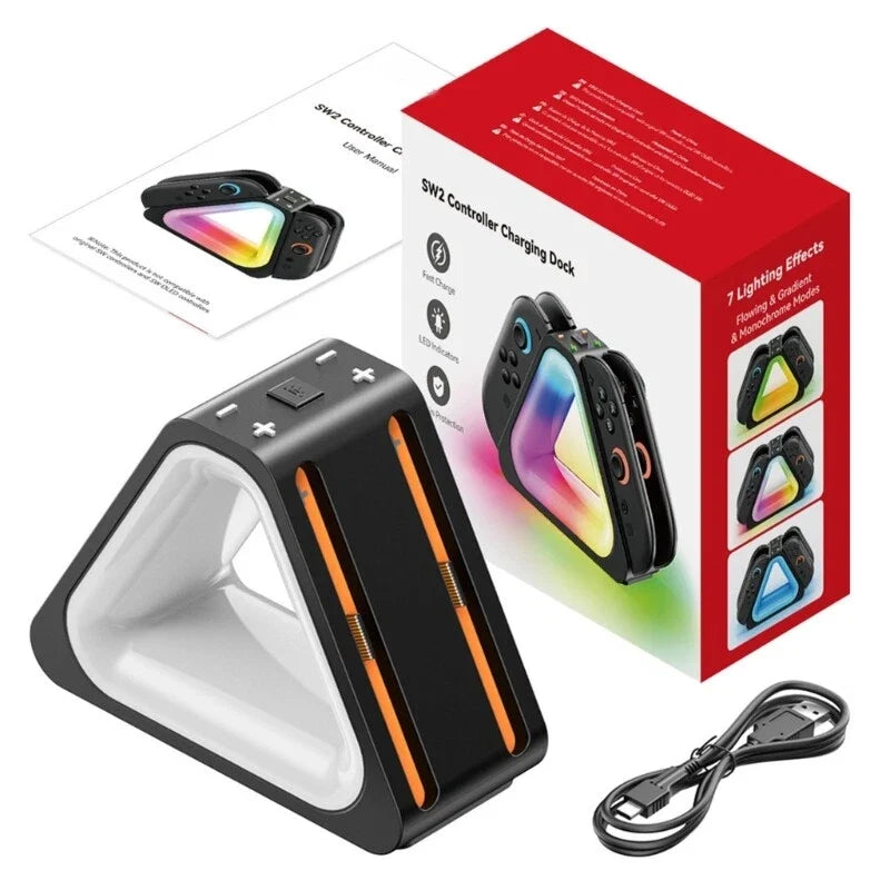 OIVO Fast Magnatic Charging Dock with 7 Light Modes For Nintendo Switch 2
