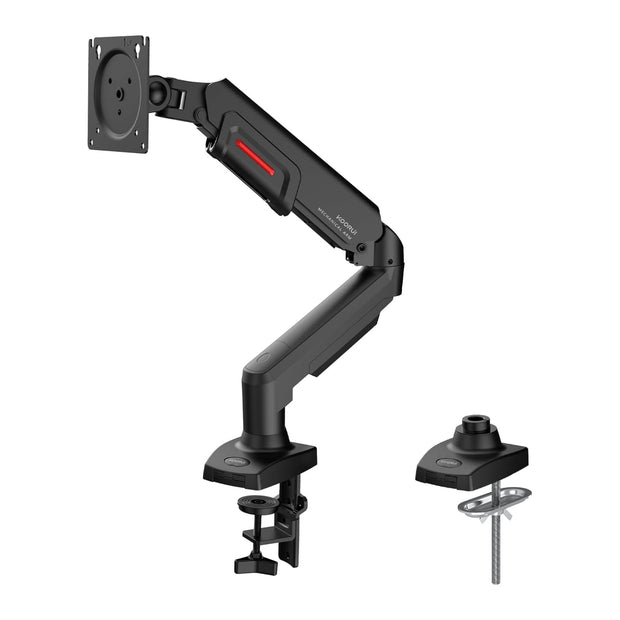 KOORUI KR20Y Monitor Mount for Flat & Curved Monitors, VESA 75 & 100 mm Desk Mount, Adjustable Height  with Tilts, Swivels, Rotates, Increased Load Capacity of 2-9 kg