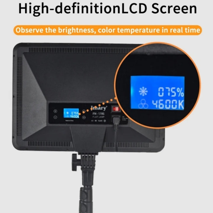 JMARY FM-17RS 17-inch Touch Control Dimmable LED Panel Light with MT-75 Tripod