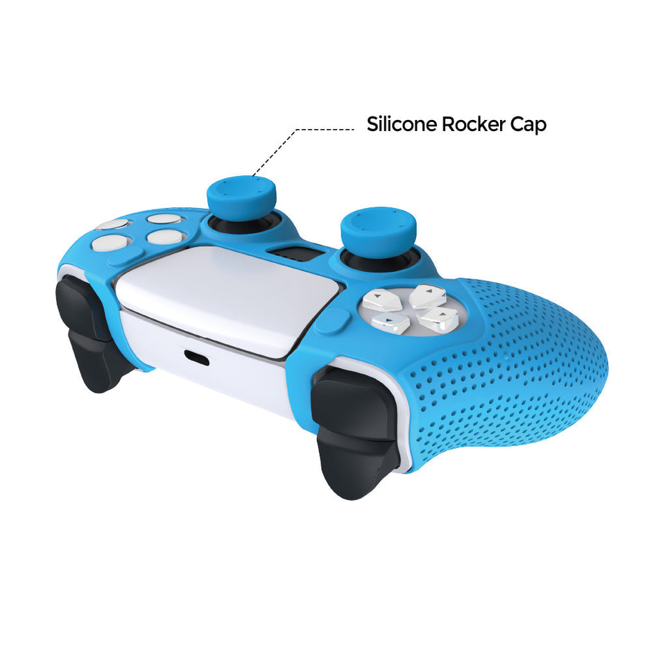 DOBE Silicone Anti-Slip Cover with two Thumb Grips For PS5 Dualsense Controller