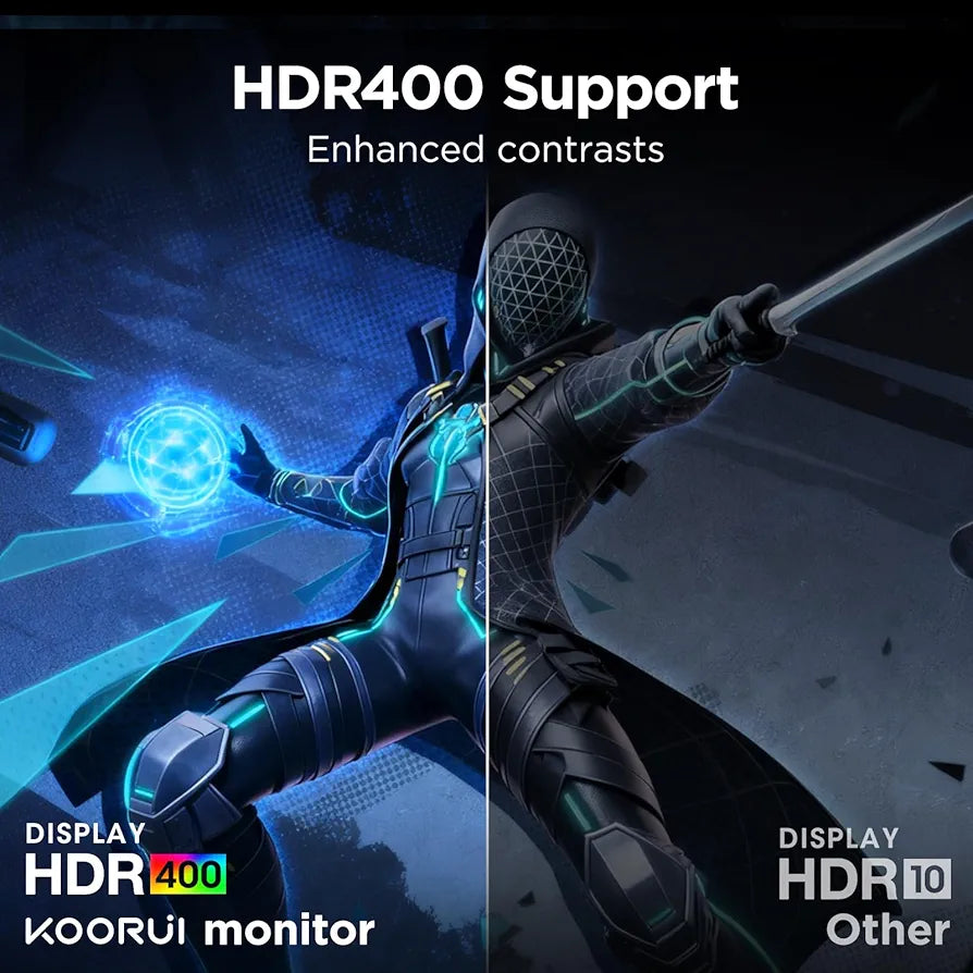 KOORUI 34E6UC 34 -inch Curved Ultrawide WQHD 3440×1440 180Hz 1000R- PIP/PBP, 1ms(MPRT), HDR400 Gaming Monitor