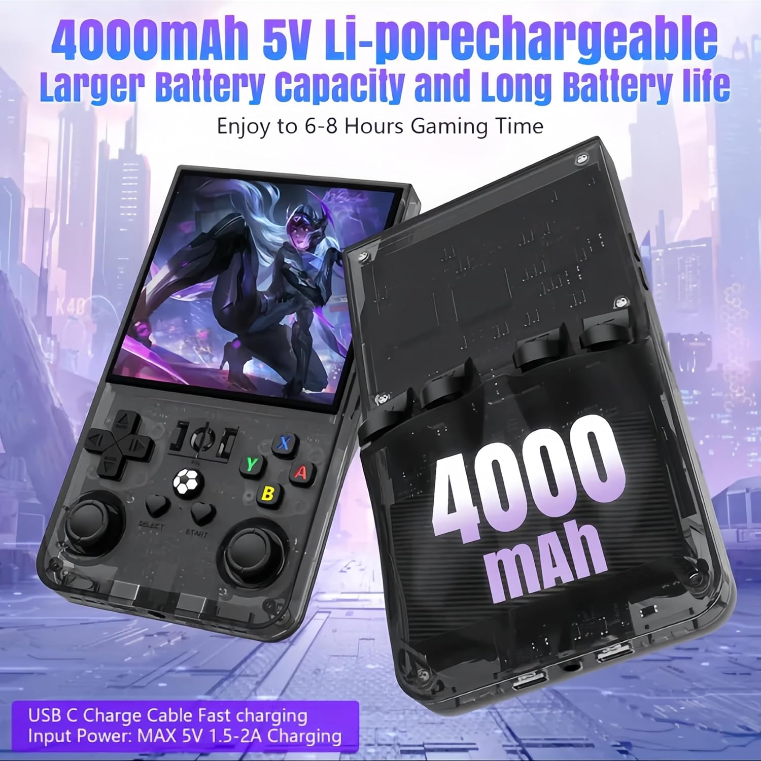 2026 R36 Max 4inch IPS 21000+ Games Video Handheld Game Players 4000mAh OS Linux System Hand Retro Game Console