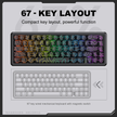 Onikuma G67 67-Key RGB Wired Hot-Swappable Mechanical Keyboard (Magnetic Switch)