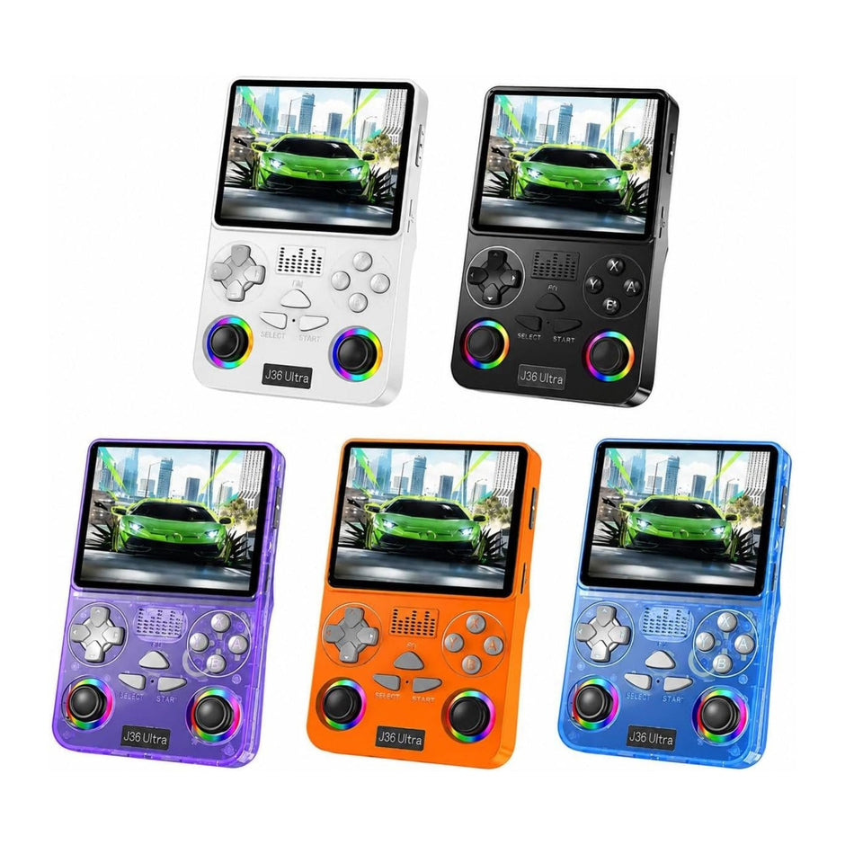 J36 Ultra Handheld Game Console 3.5 Inch IPS Screen 30,000+ Pre-loaded Games with Wifi