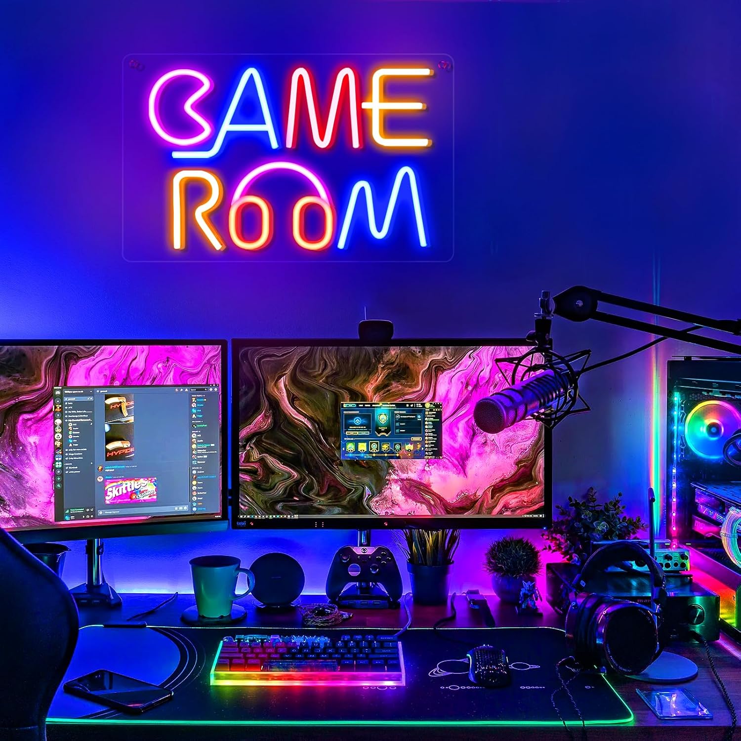 LED Light Neon Sign For Wall Decor 27×18 cm - Game Room