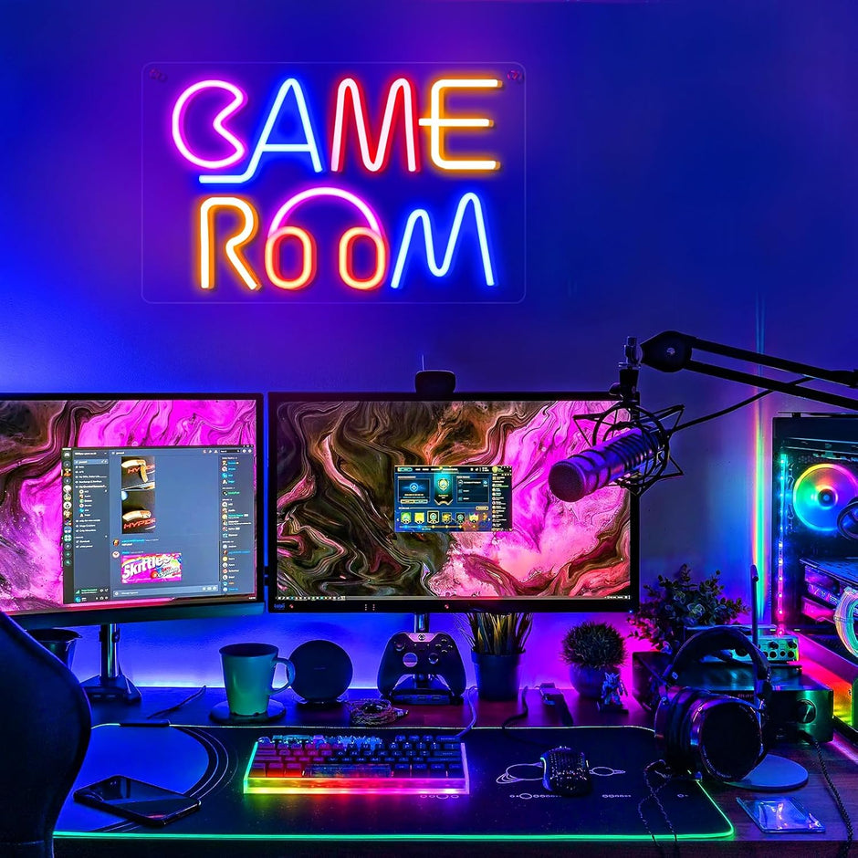 LED Light Neon Sign For Wall Decor 27×18 cm - Game Room