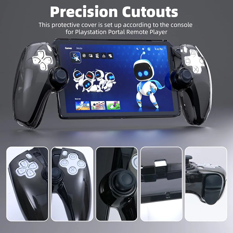 Lucky Fox PlayStation Portal,  PS Portal Crystal Case | Cover - Transparent Black