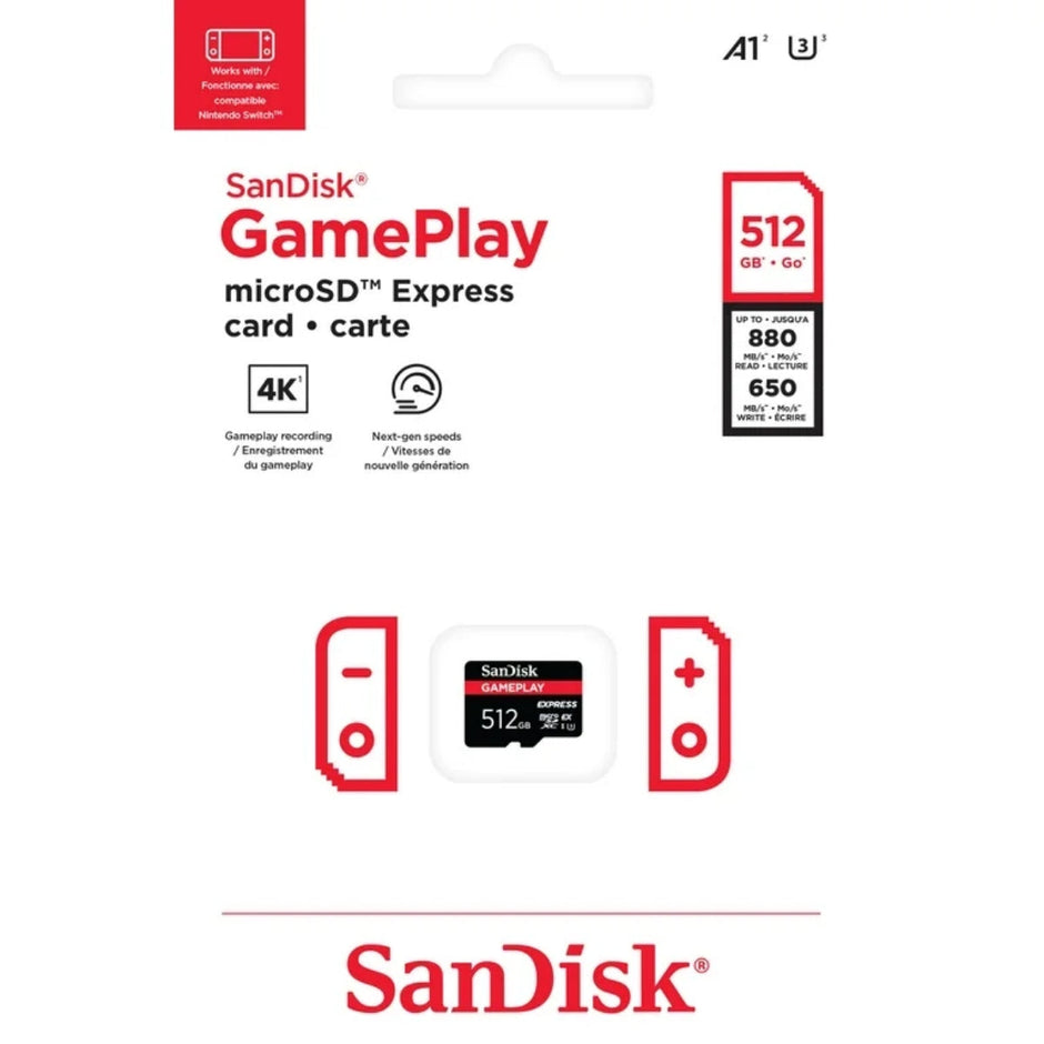 SanDisk GamePlay microSD Express Card - 512GB