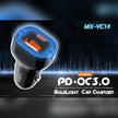 MOXOM PD20W QC3.0 Super Fast Charging Dual Port Type-C Car Charger