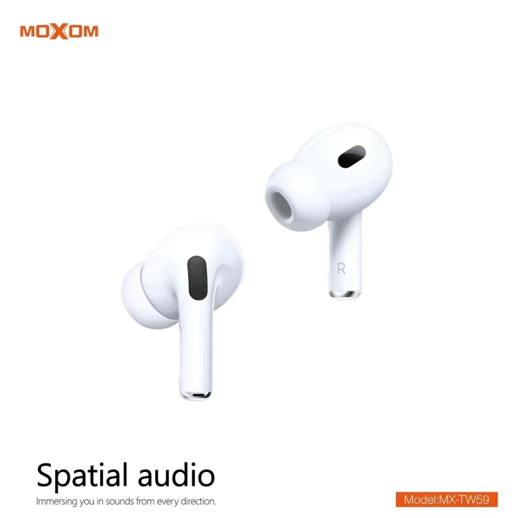Moxom MX-TW59 TWS Hi-Fi wireless headphones, connected to Bluetooth 5.3, heavy bass, clear, comfortable to wear
